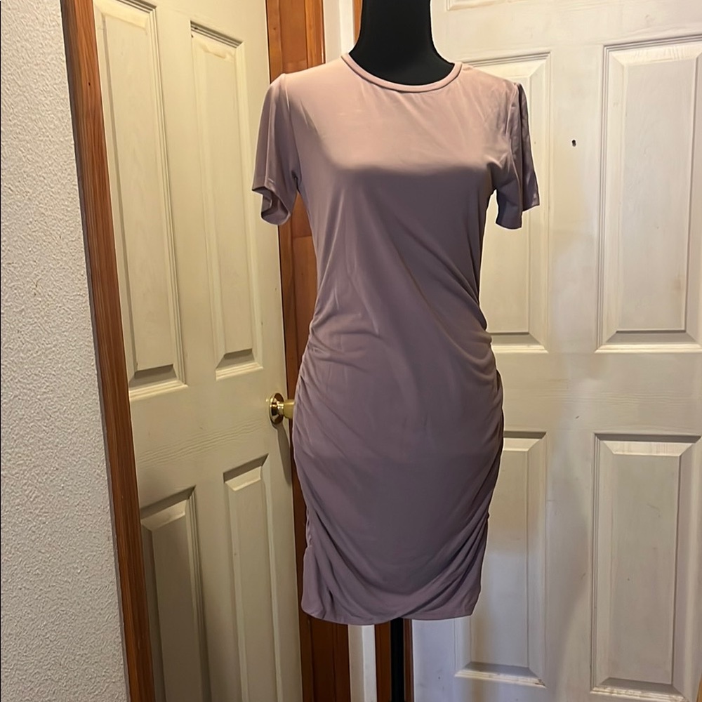Elegant blush Short Sleeve Dress